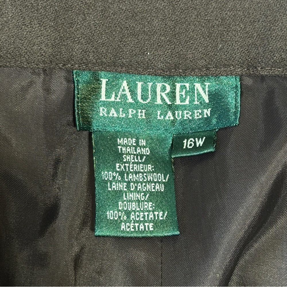 Ralph Lauren 100% Lambswool Trousers Brown Pants Women Career slacks size 16 - Picture 5 of 7